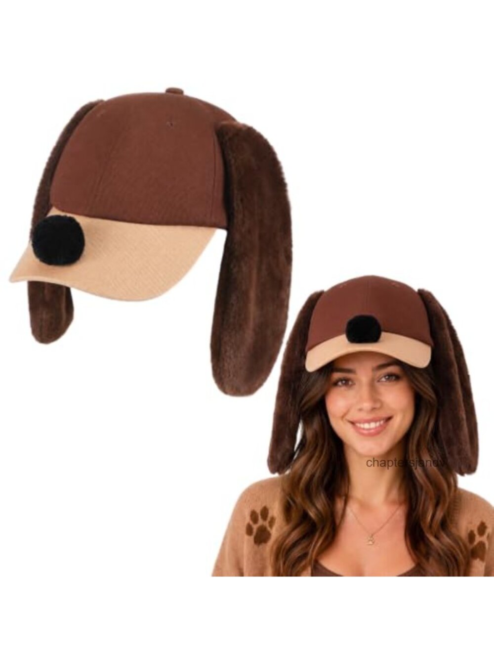 Hercicy Dachshund Dog Hat Long Floppy Ears Plush Novelty Cosplay Cap